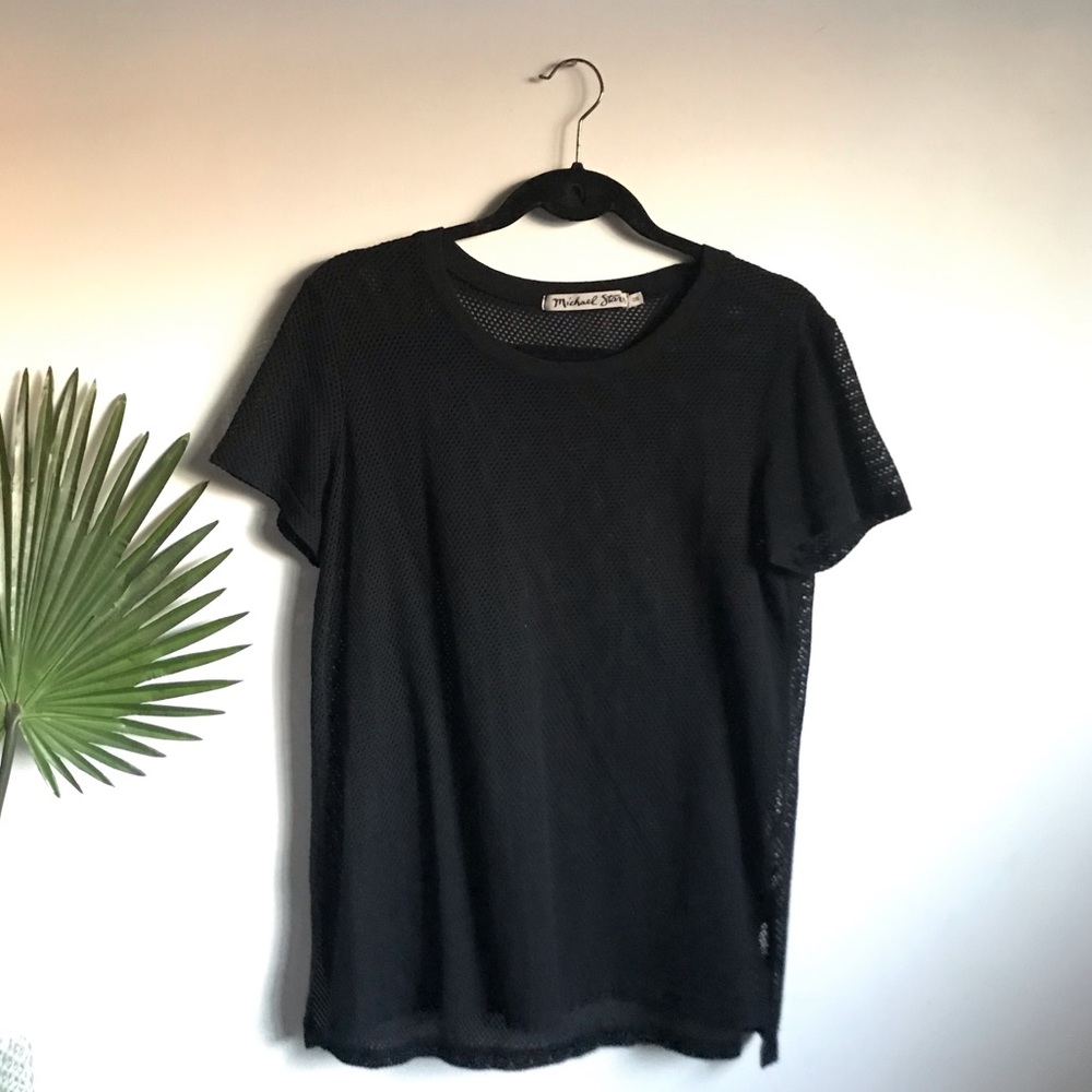 Michael Stars Mesh Fishnet OS Tee
